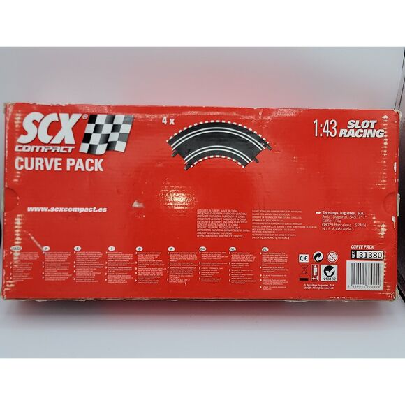 SCX Compact Curve Pack 8 x 90 degree 1:43 Slot Racing Ref31380 Tecnitoys 2008 - Picture 6 of 7